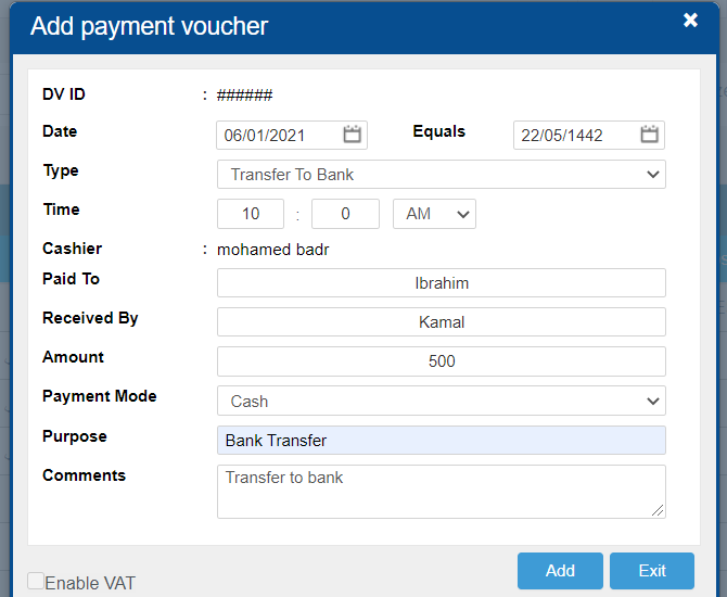 Method of Payments